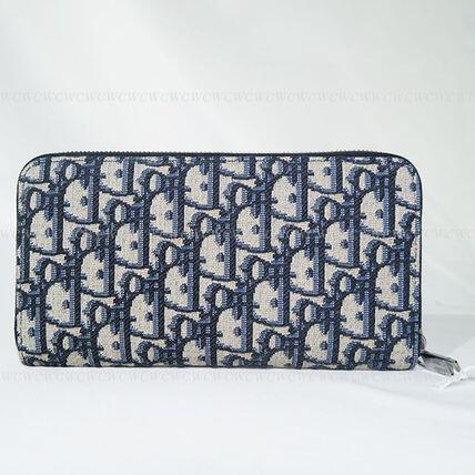 すぐ届く∞Dior国内発■ディオールオブリークジャカード 長財布